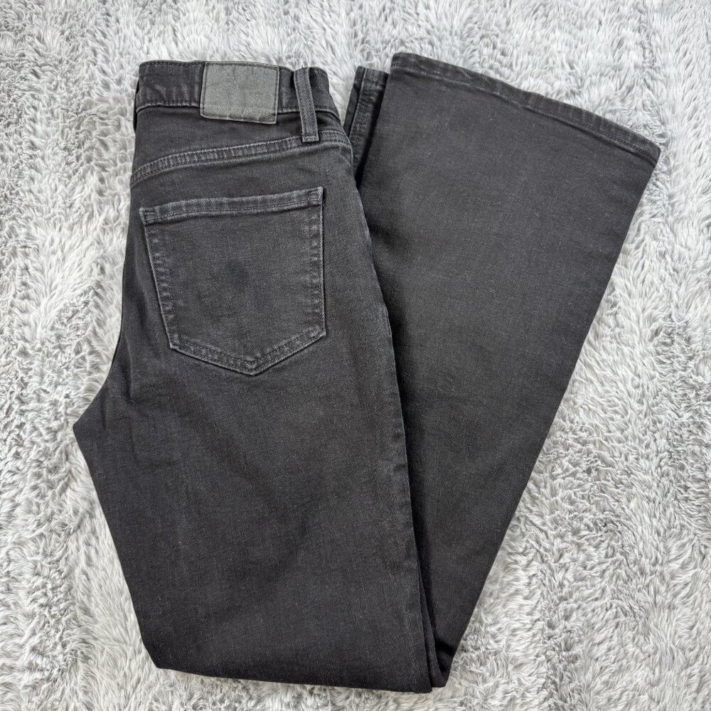 Aeropostale Womens High Rise Flare Jeans 6 Reg Black Denim Casual Stretchy